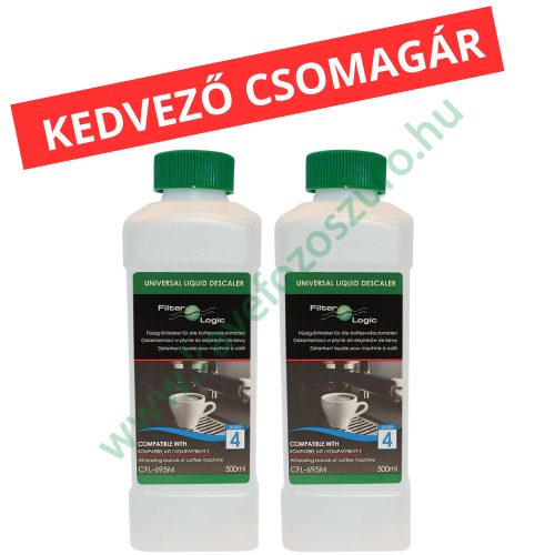 2 db FilterLogic CFL-695M Univerzális kávéfőző vízkőtelenítő folyadék – 2x500ml 