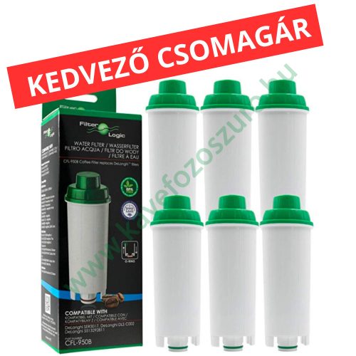 6 db FilterLogic CFL-950B - DeLonghi DLS C002 kávéfőzőszűrő helyettesítő termék
