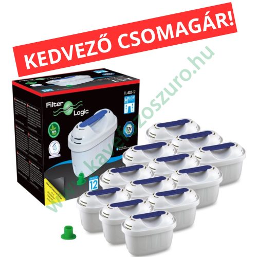 FilterLogic FL-402-12 maxtra szűrőbetét Bosch Tassimo kávéfőzőgépekhez - 12 db